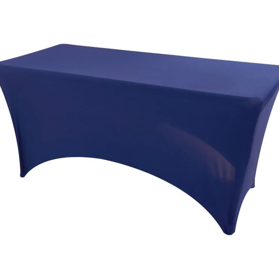 Iceberg Stretch Fabric Table Cover, 72" x 30", Blue