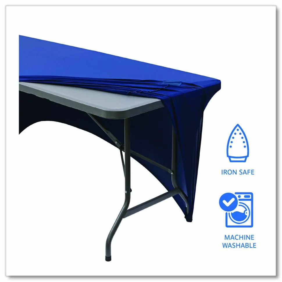 Iceberg Stretch Fabric Table Cover, 72" x 30", Blue