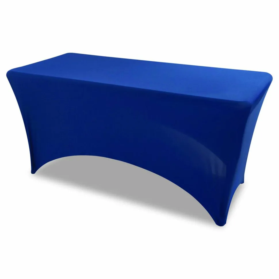 Iceberg Stretch Fabric Table Cover, 72" x 30", Blue