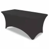 Iceberg Stretch Fabric Table Cover, 96" x 30", Black