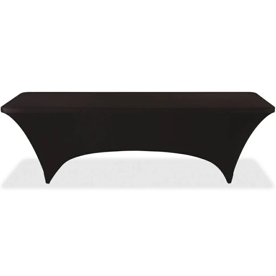 Iceberg Stretch Fabric Table Cover, 96" x 30", Black
