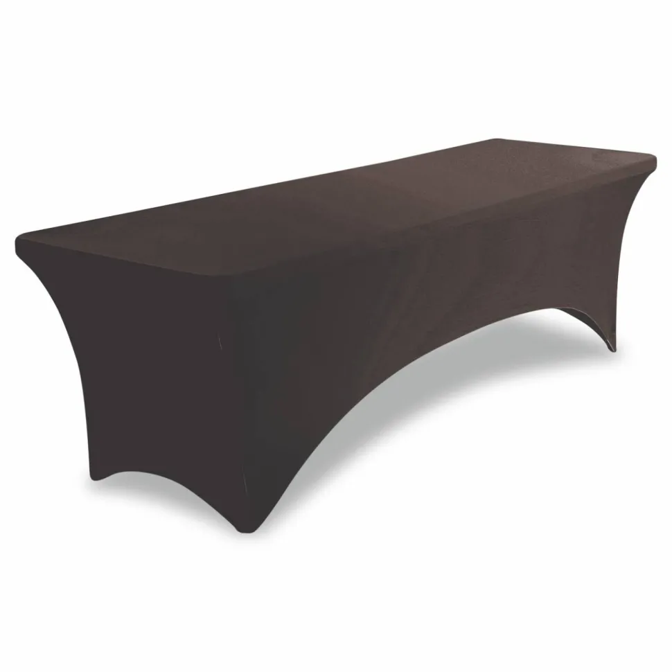 Iceberg Stretch Fabric Table Cover, 96" x 30", Black