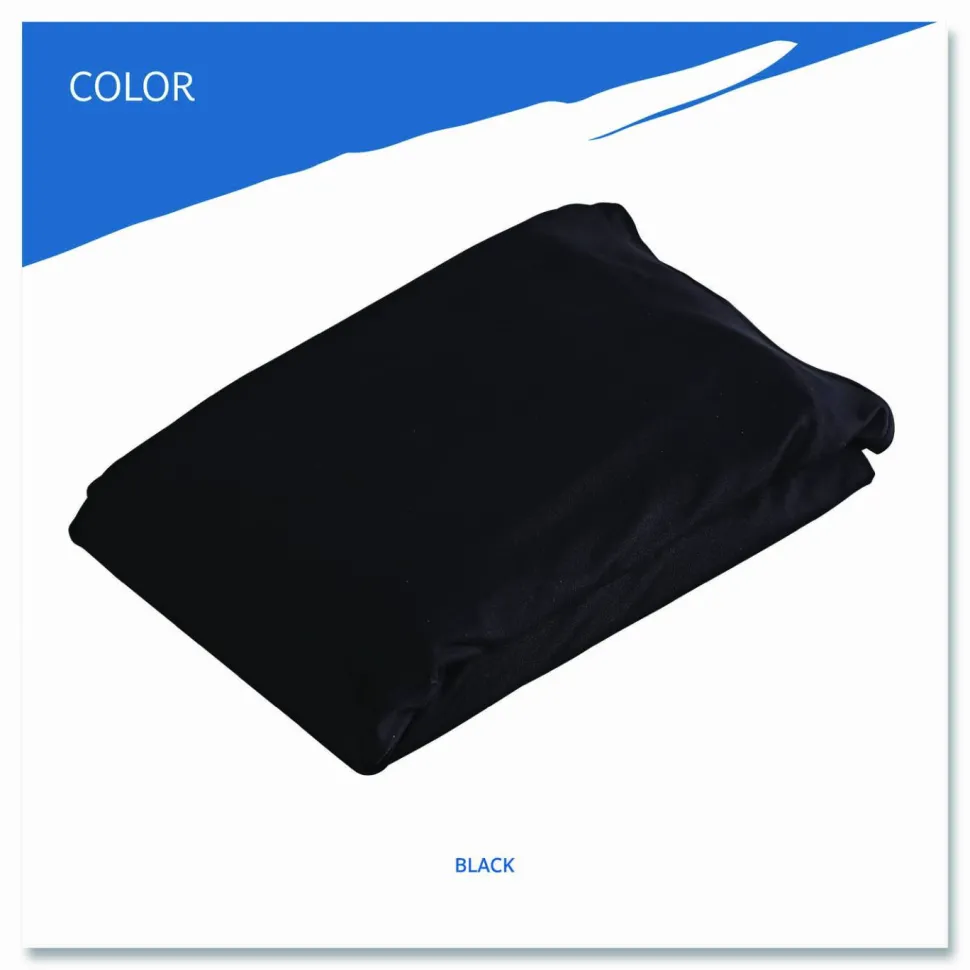 Iceberg Stretch Fabric Table Cover, 96" x 30", Black