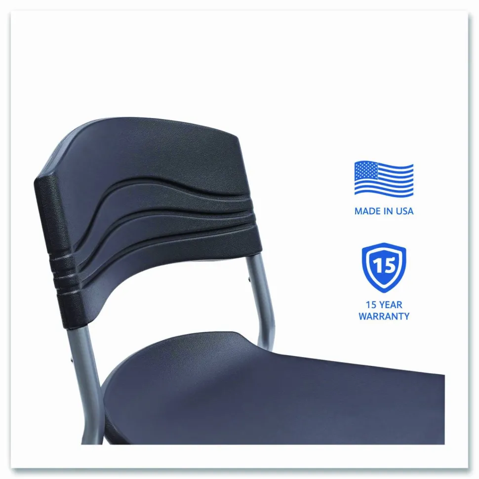 Iceberg CaféWorks Bistro Stool, Graphite/Silver