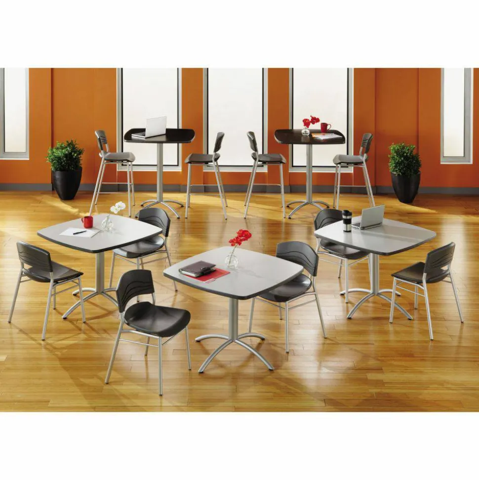 Iceberg CaféWorks Bistro Stool, Graphite/Silver
