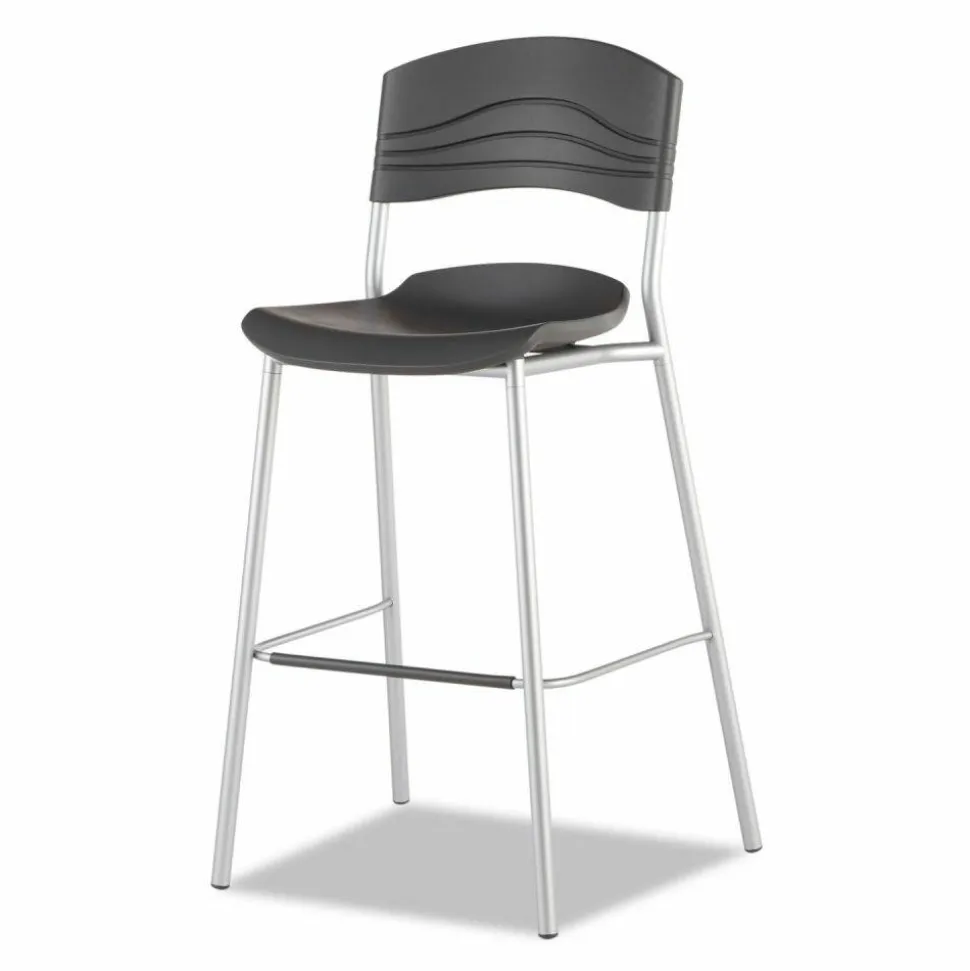 Iceberg CaféWorks Bistro Stool, Graphite/Silver