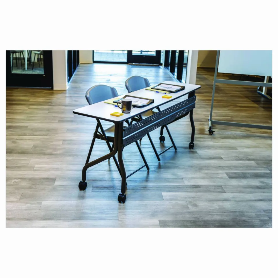 Iceberg OfficeWorks Mobile Training Table, Rectangle, Gray