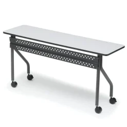 Iceberg OfficeWorks Mobile Training Table, Rectangle, Gray