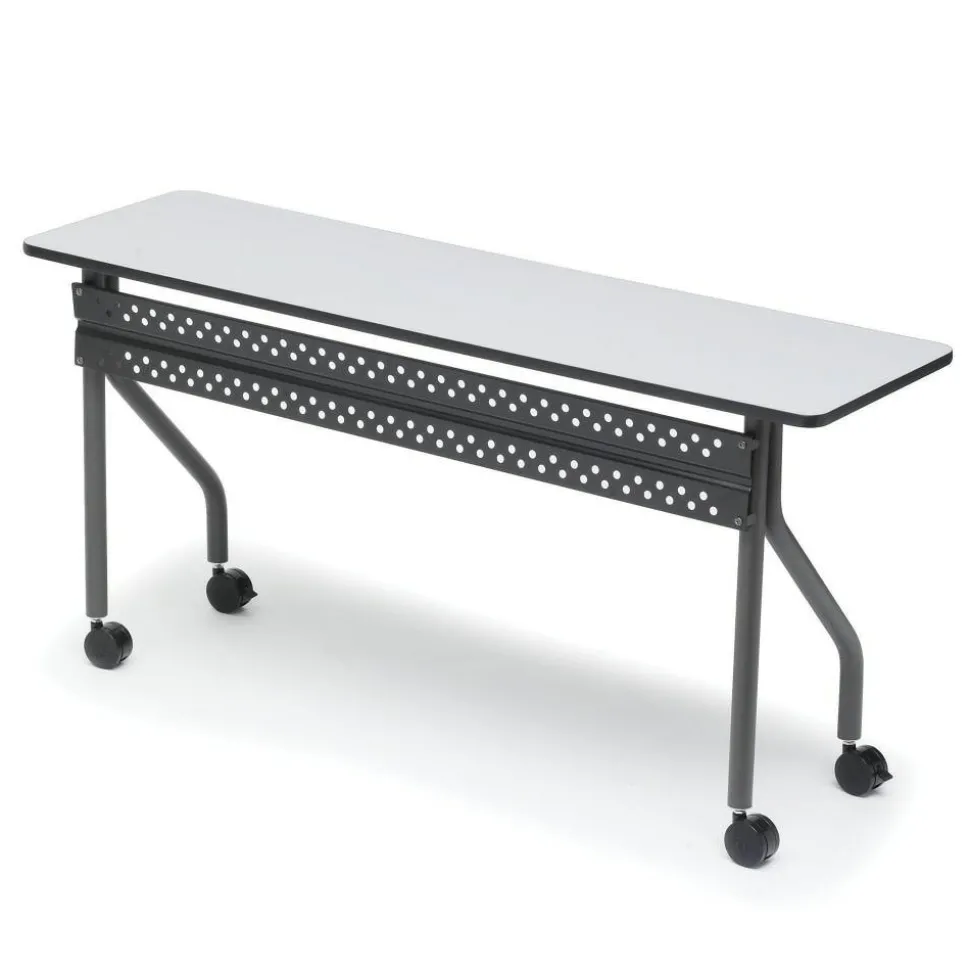 Iceberg OfficeWorks Mobile Training Table, Rectangle, Gray