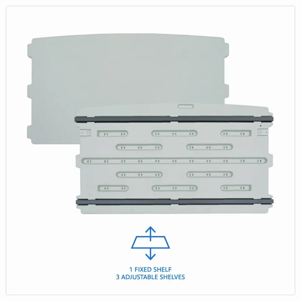 Iceberg OfficeWorks Storage Cabinet, 72"H x 36"W, Platinum