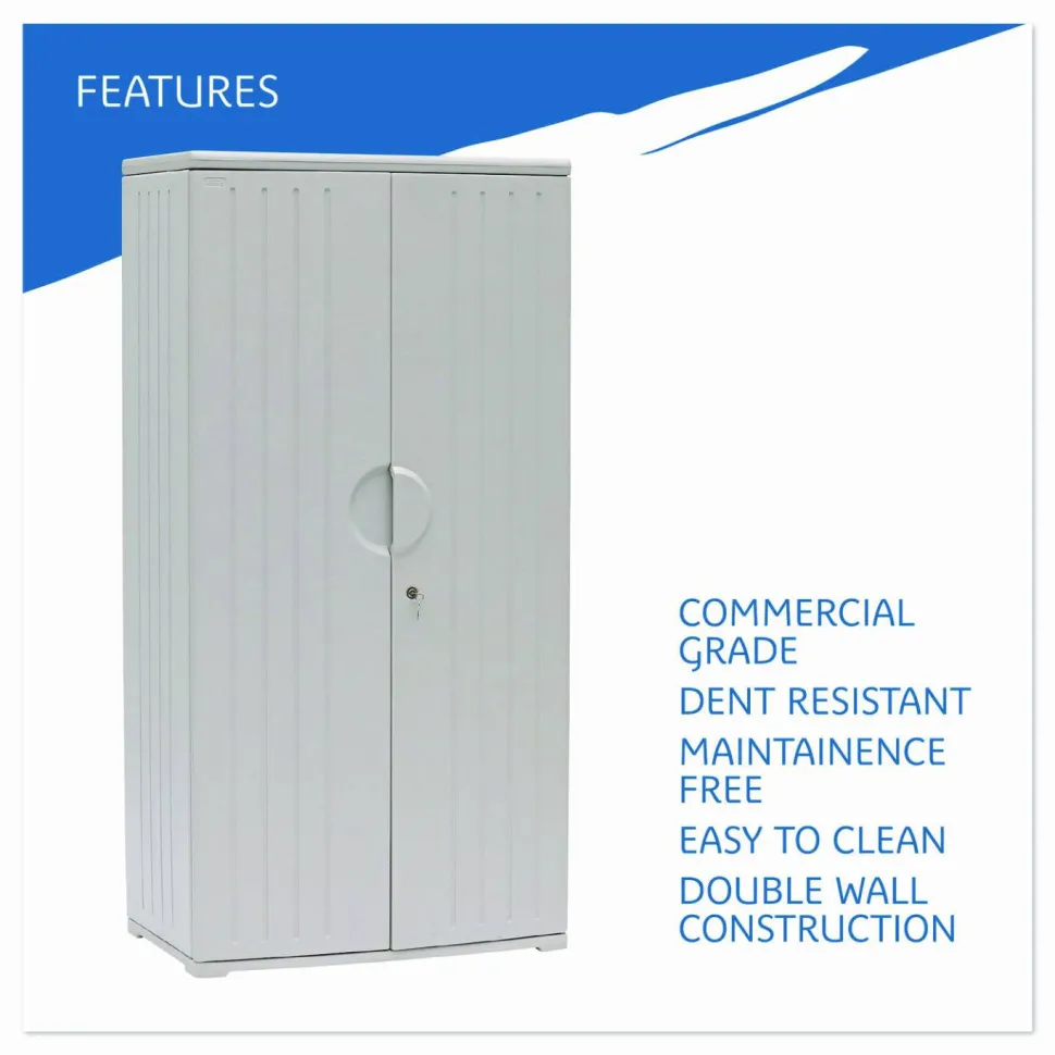 Iceberg OfficeWorks Storage Cabinet, 72"H x 36"W, Platinum