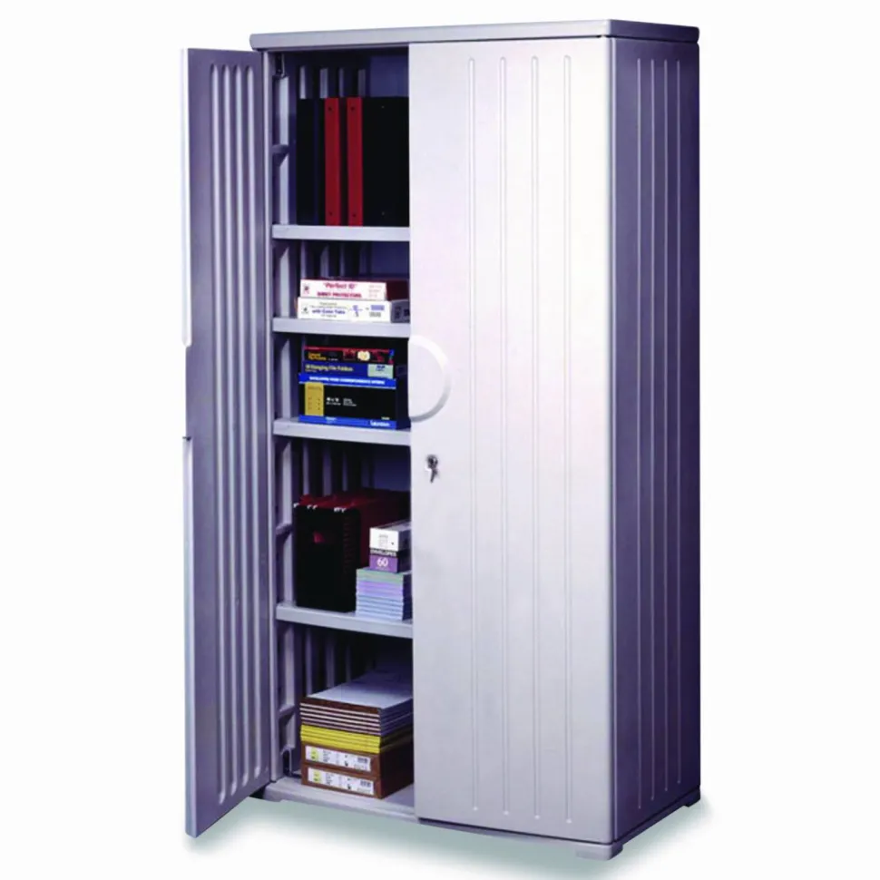 Iceberg OfficeWorks Storage Cabinet, 72"H x 36"W, Platinum