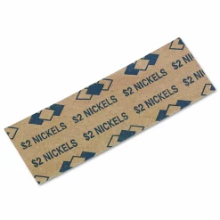 Iconex Tubular Coin Wrappers, Nickels, Blue/Kraft, 1,000/Pack