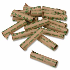 Iconex Tubular Coin Wrappers, Dimes, Green/Kraft, 1,000/Pack