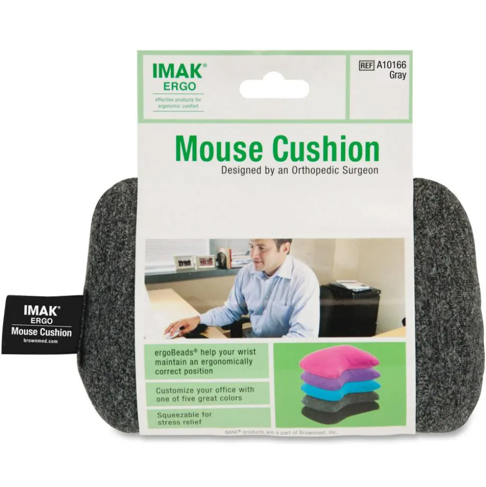 IMAK ergoBeads Mouse Support, 5.75", Gray
