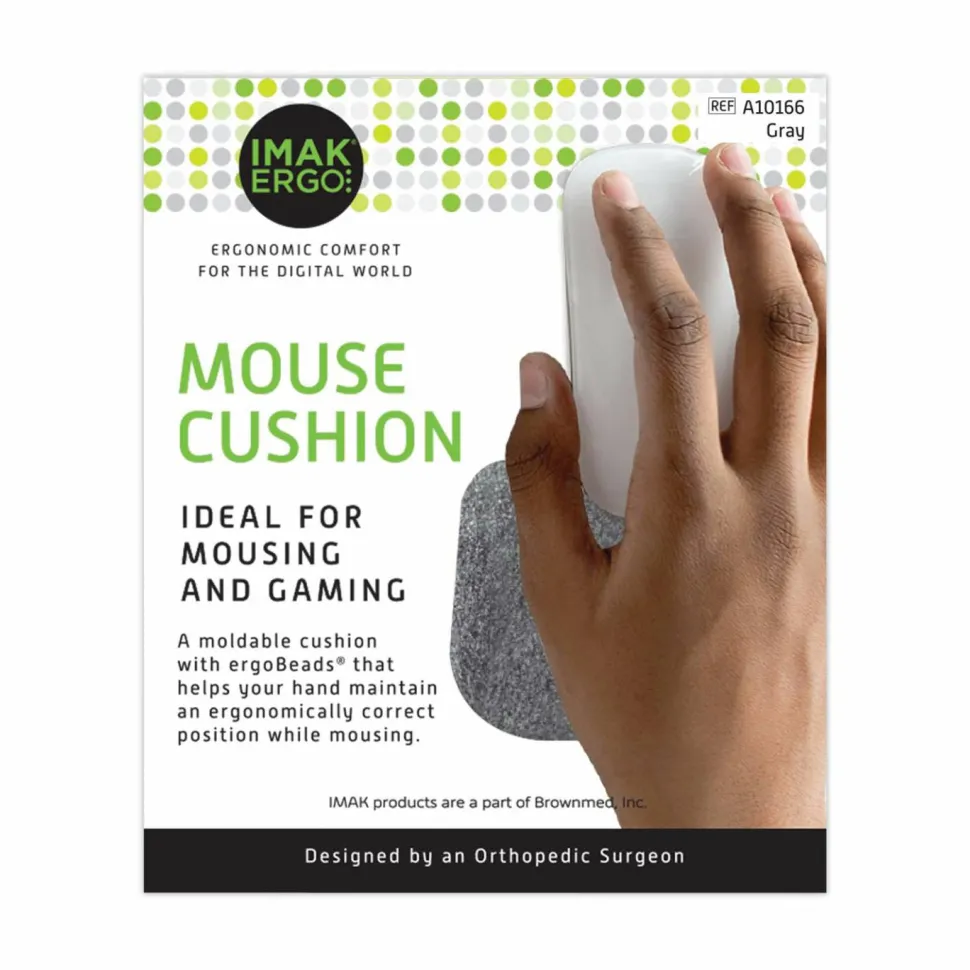 IMAK ergoBeads Mouse Support, 5.75", Gray