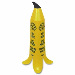 Impact Banana Wet Floor Cones, 14.25 x 14.25 x 36.75, Yellow/Brown/Black