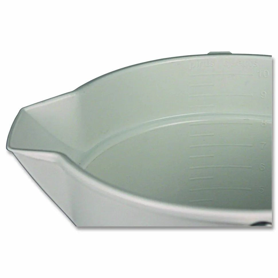 Impact Deluxe Heavy-Duty Bucket, Polypropylene, Gray, 10.63" Diameter