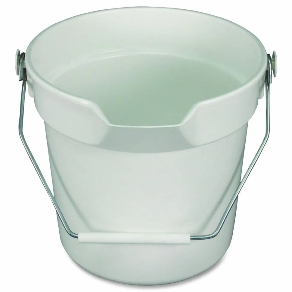Impact Deluxe Heavy-Duty Bucket, Polypropylene, Gray, 10.63" Diameter