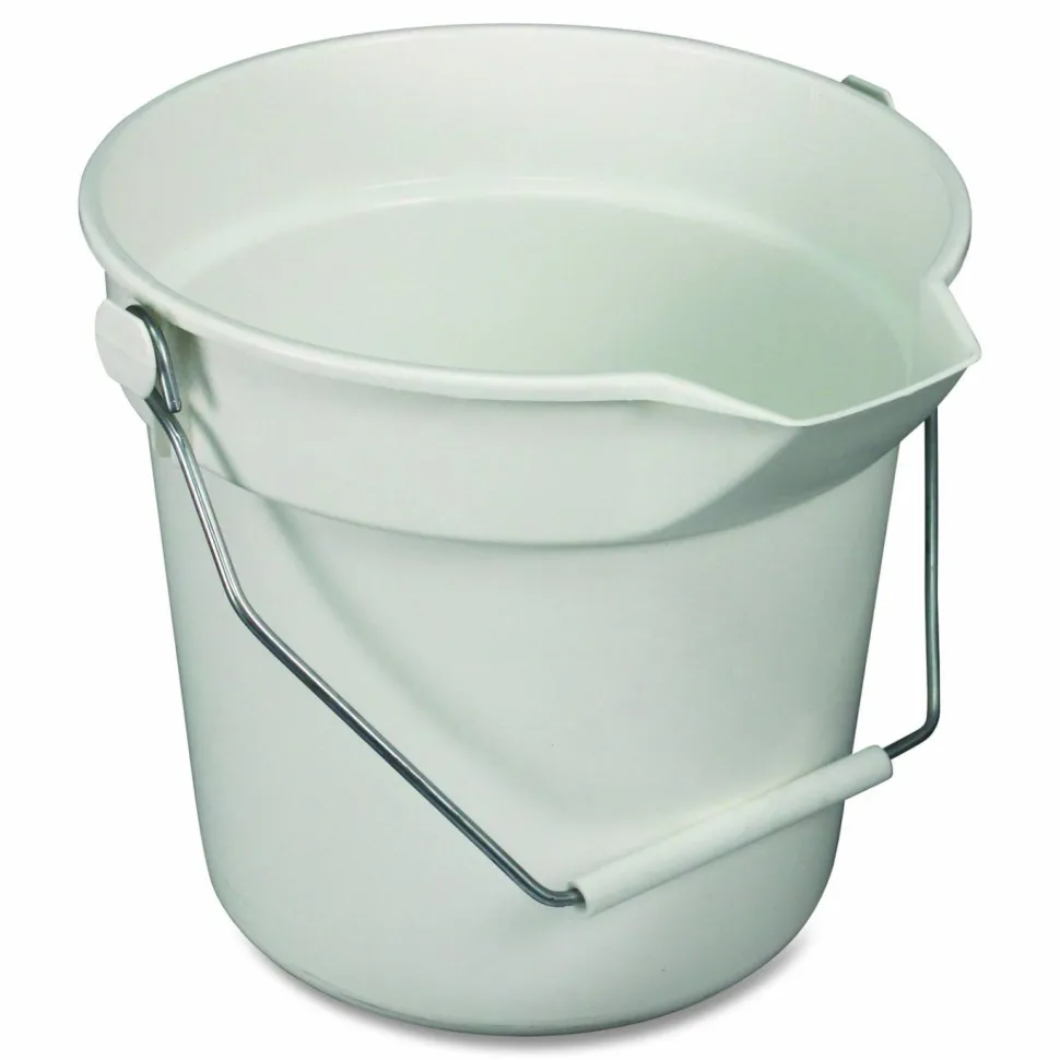 Impact Deluxe Heavy-Duty Bucket, Polypropylene, Gray, 10.63" Diameter