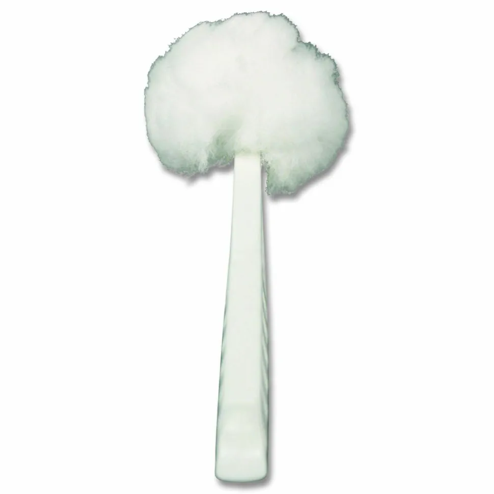 Impact Deluxe Toilet Bowl Mop, 10" Handle, 4.5" Mop Head, White, 25/Carton