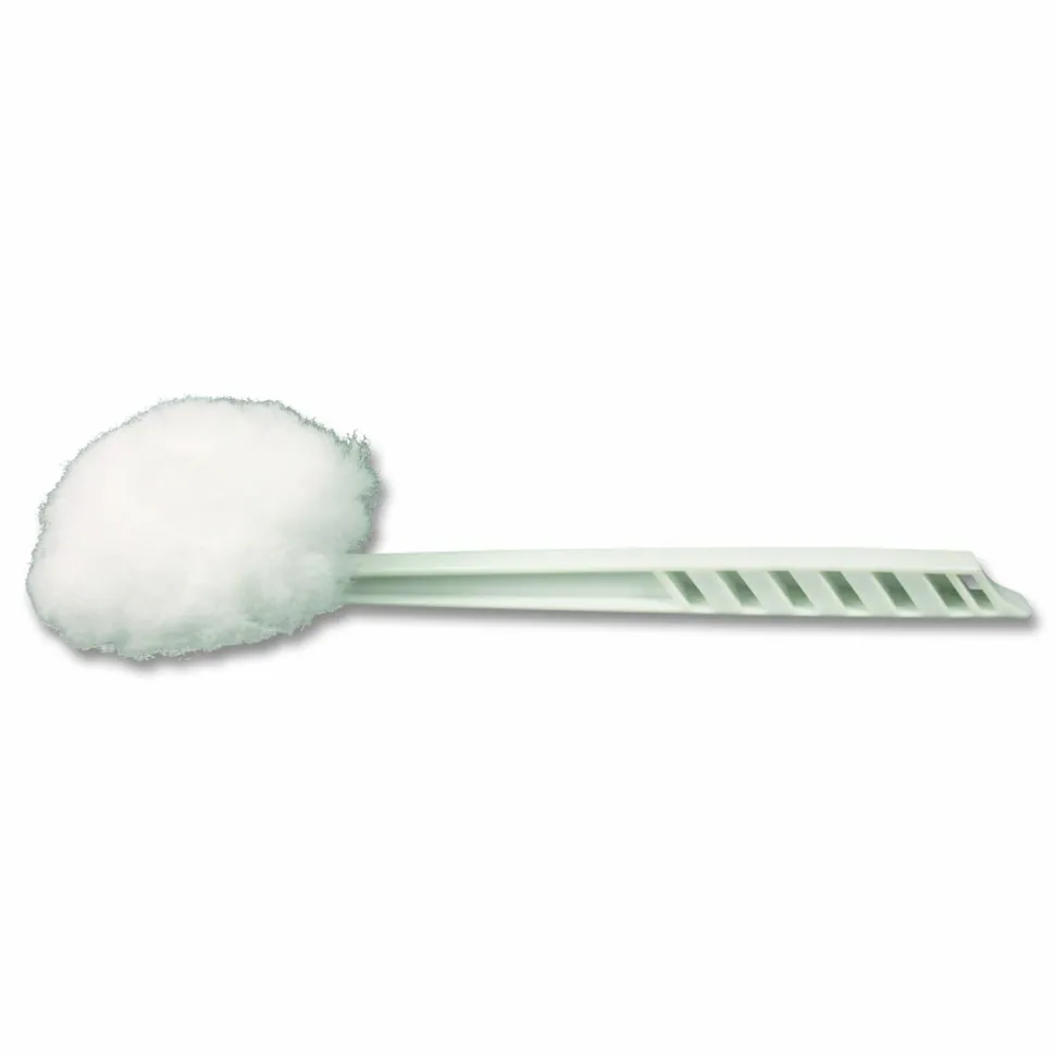 Impact Deluxe Toilet Bowl Mop, 10" Handle, 4.5" Mop Head, White, 25/Carton