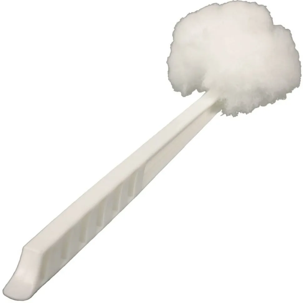 Impact Deluxe Toilet Bowl Mop, 10" Handle, 4.5" Mop Head, White, 25/Carton