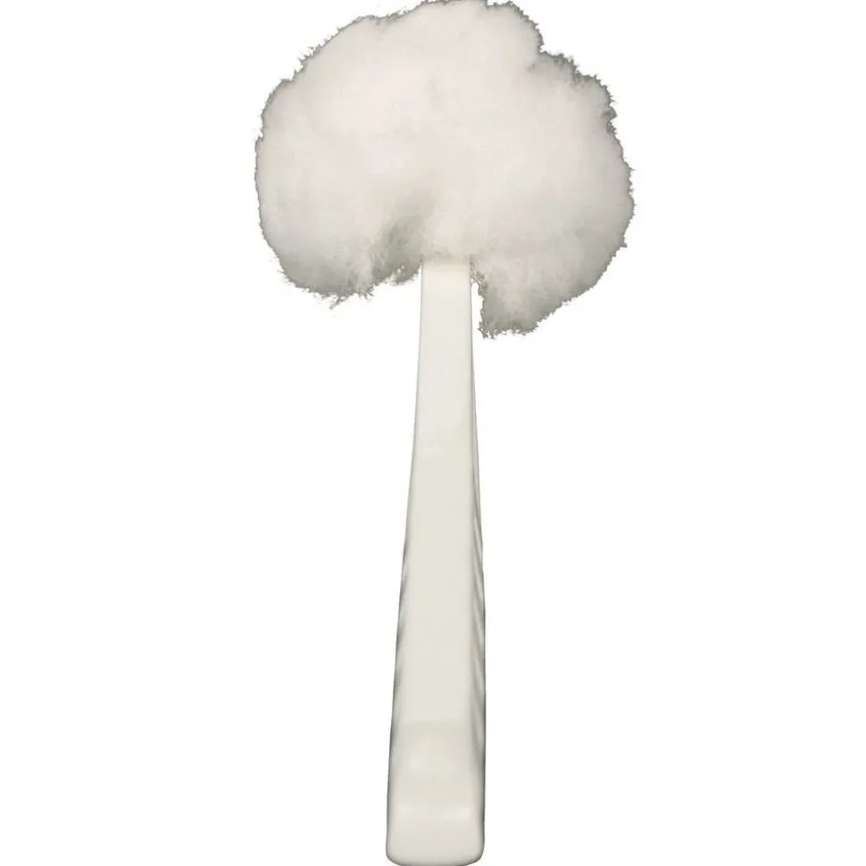 Impact Deluxe Toilet Bowl Mop, 10" Handle, 4.5" Mop Head, White, 25/Carton