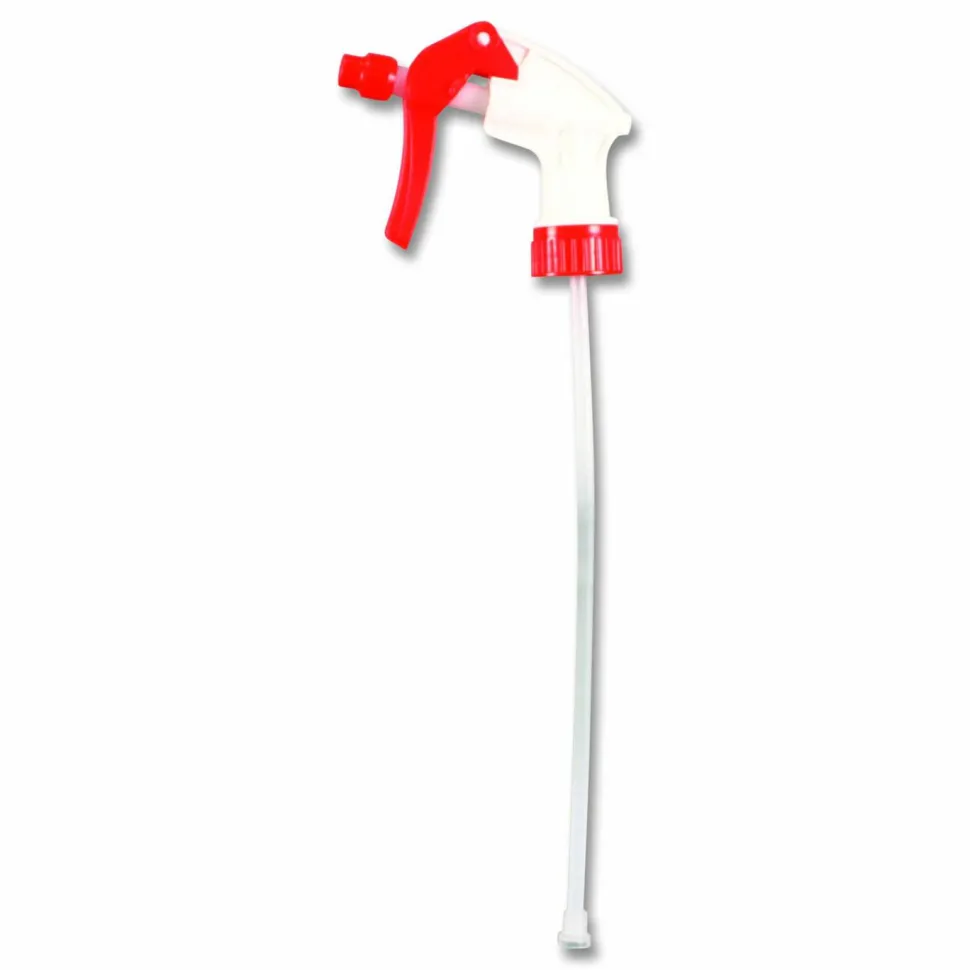 Impact General Purpose Trigger Sprayer, 9.88" Tube, Fits 32 oz Bottles, Red/White, 24/Carton