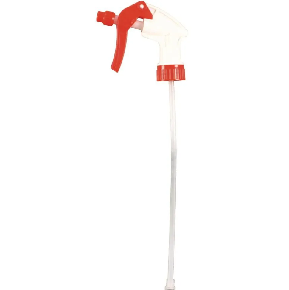 Impact General Purpose Trigger Sprayer, 9.88" Tube, Fits 32 oz Bottles, Red/White, 24/Carton