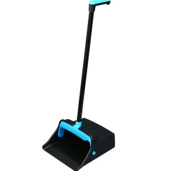 Impact LobbyMaster Plastic Dust Pan, 12.32" Wide, 31.84" Aluminum Handle, Blue/Black, 6/Carton