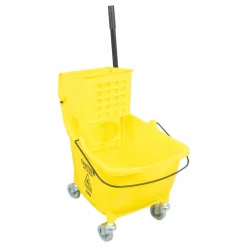 Impact Side-Press Wringer and Plastic Bucket Combo, 12 to 32 oz, Yellow