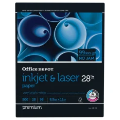 Inkjet And Laser Paper, 1 Ream, White, Letter Size (8 1/2