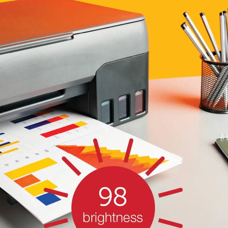Inkjet Or Laser Paper, 1 Ream, White, Letter Size (8 1/2" x 11"), Ream Of 500 Sheets, 24 Lb, 98 Brightness