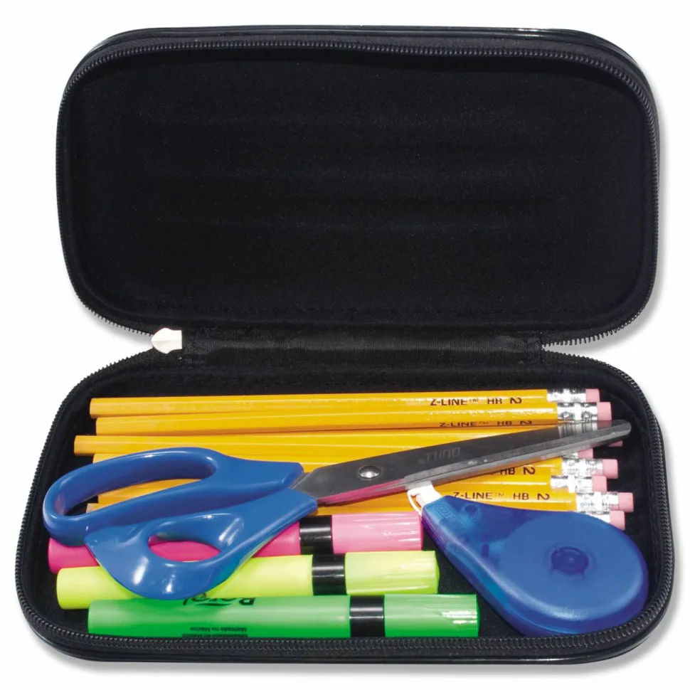 Innovative Storage Designs Large Soft-Sided Pencil Case, 8.75" x 5.25" x 2", Black