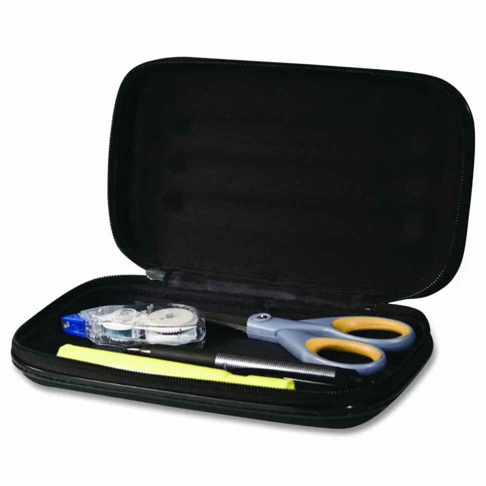 Innovative Storage Designs Large Soft-Sided Pencil Case, 8.75" x 5.25" x 2", Black