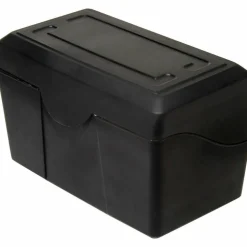 Innovative Storage Designs Plastic Card File, 300-Card Capacity, Black