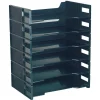 Innovative Storage Designs Stackable Letter Trays, Black, Pack Of 6