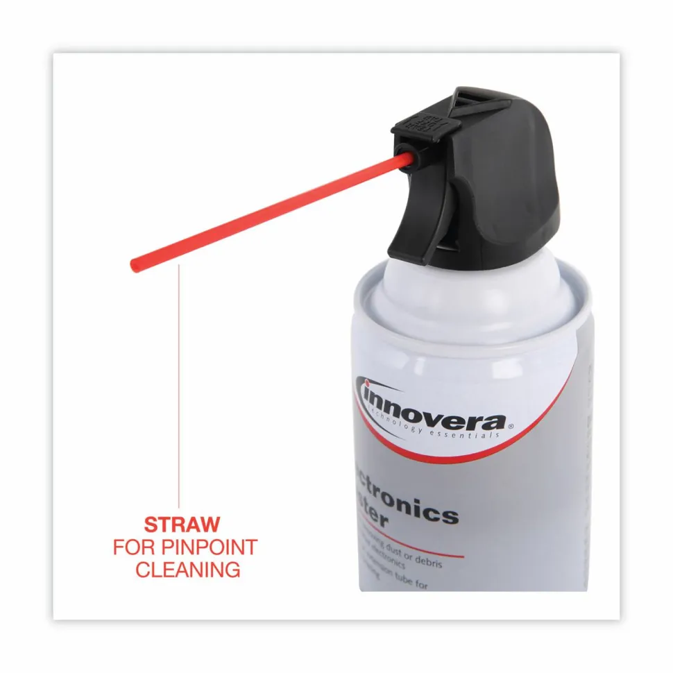 Innovera Compressed Air Duster Cleaner, 10 oz Can, 6/Pack
