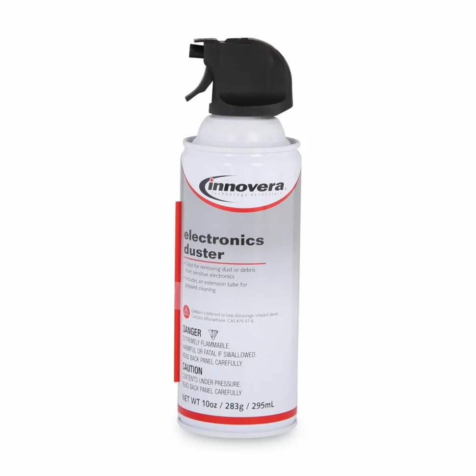 Innovera Compressed Air Duster Cleaner, 10 oz Can, 6/Pack