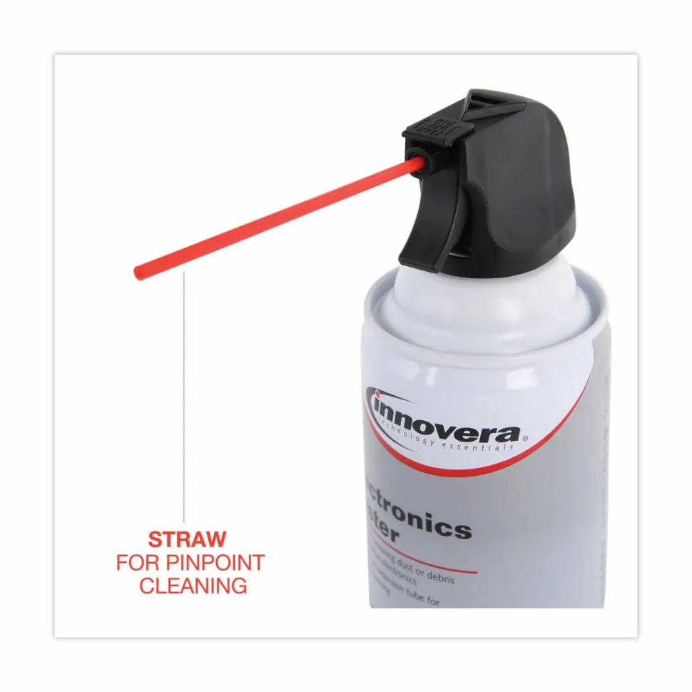 Innovera Compressed Air Duster Cleaner, 10 oz Can, 2/Pack