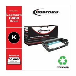 Innovera Remanufactured Black Drum Unit, Replacement for E260X22G, 30,000 Page-Yield