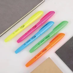 Integra Pen Style Fluorescent Highlighters - Chisel Point Style - Assorted - 5 / Set