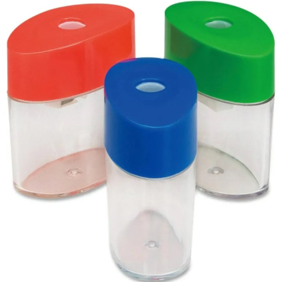 Integra Plastic Sharpener, 2 1/8"H, Assorted Colors