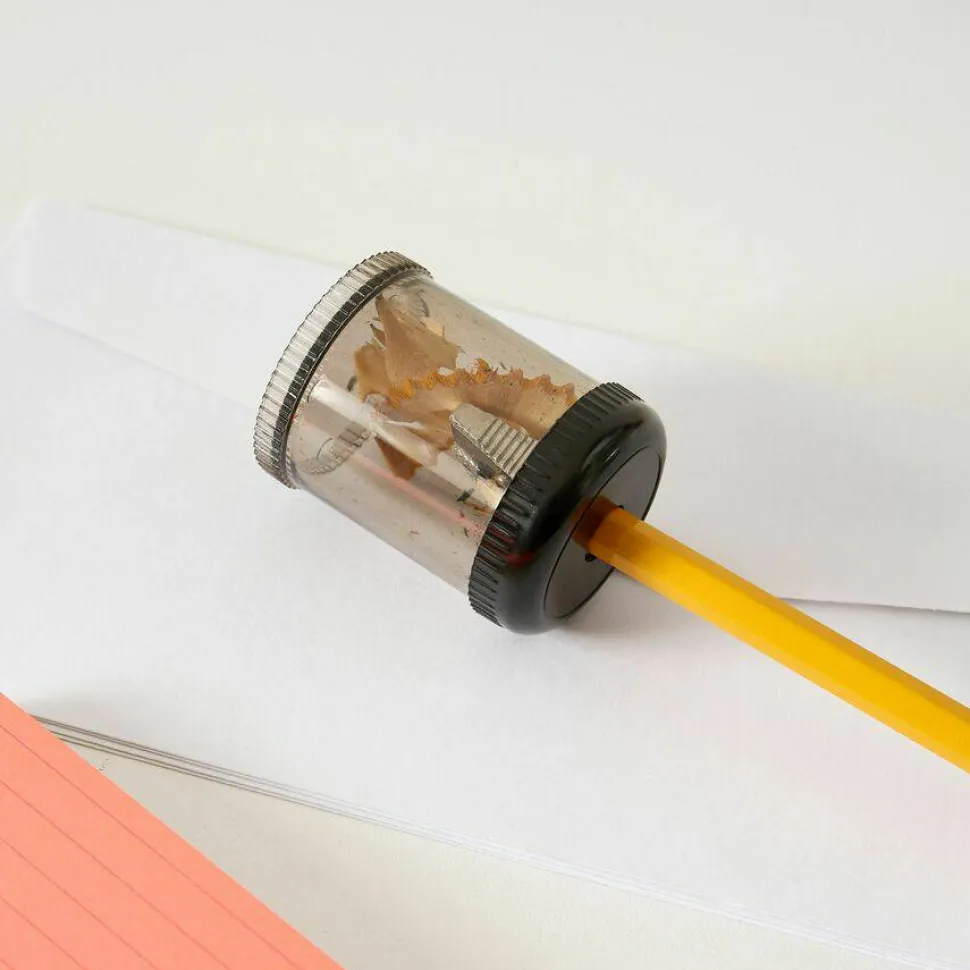 Integra Round Pencil Sharpener, 1 7/8"H, Black