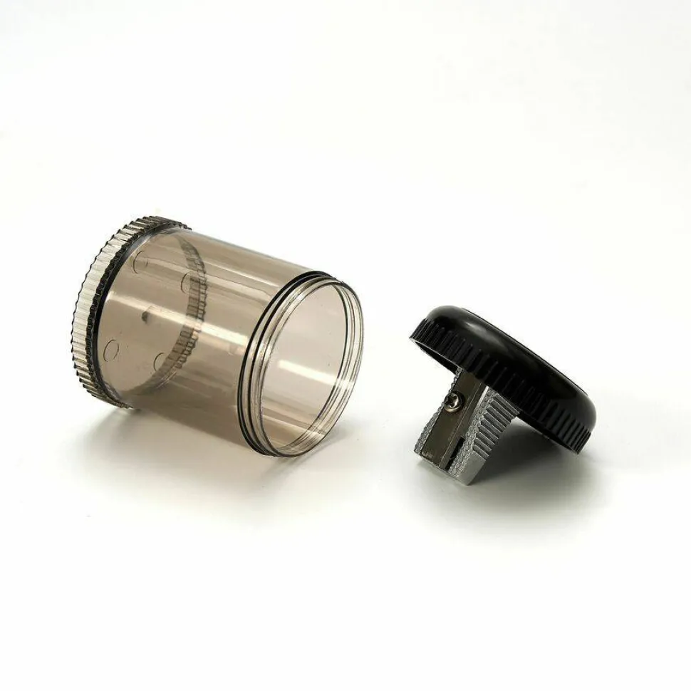 Integra Round Pencil Sharpener, 1 7/8"H, Black