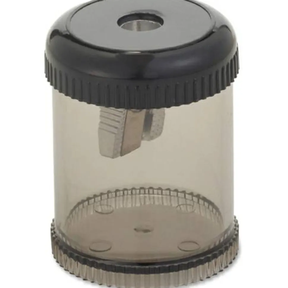 Integra Round Pencil Sharpener, 1 7/8"H, Black