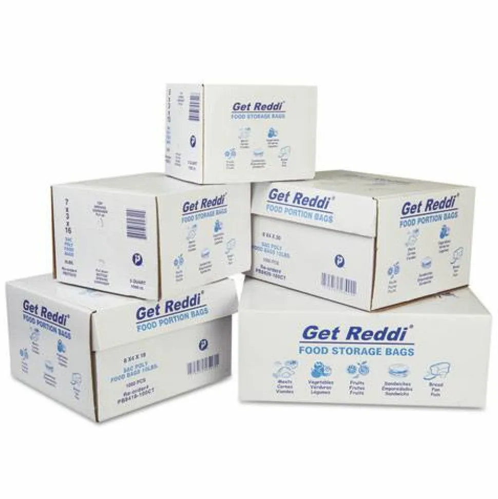 Inteplast Group Food and Utility Bags, 2 gal, 8" x 4" x 18", Clear, 1,000/Carton