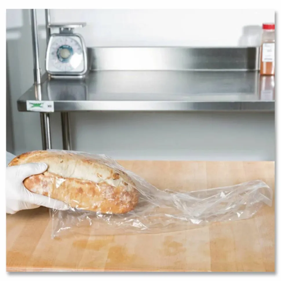 Inteplast Group Food Bags for X-Large Bread Loaves, 8" x 3" x 20", Clear, 1,000/Carton