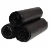 Inteplast Group High-Density Commercial Can Liners, 45 gal, 22 mic, 40" x 48", Black, Interleaved Roll, 25 Bags/Roll, 6 Rolls/Carton